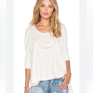 FREE PEOPLE New Hope Keyhole Back Swing Top in Ivory S
